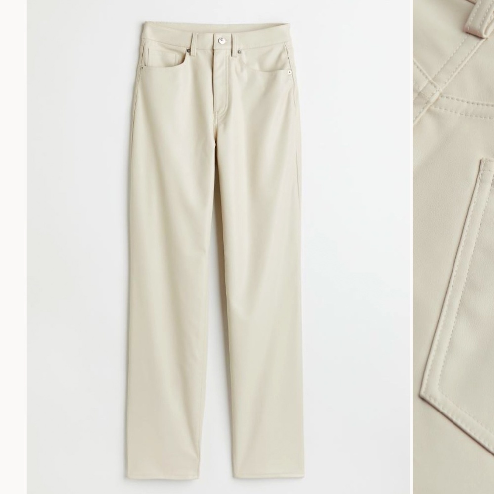 Pants H&M faux leather trousers NWT
